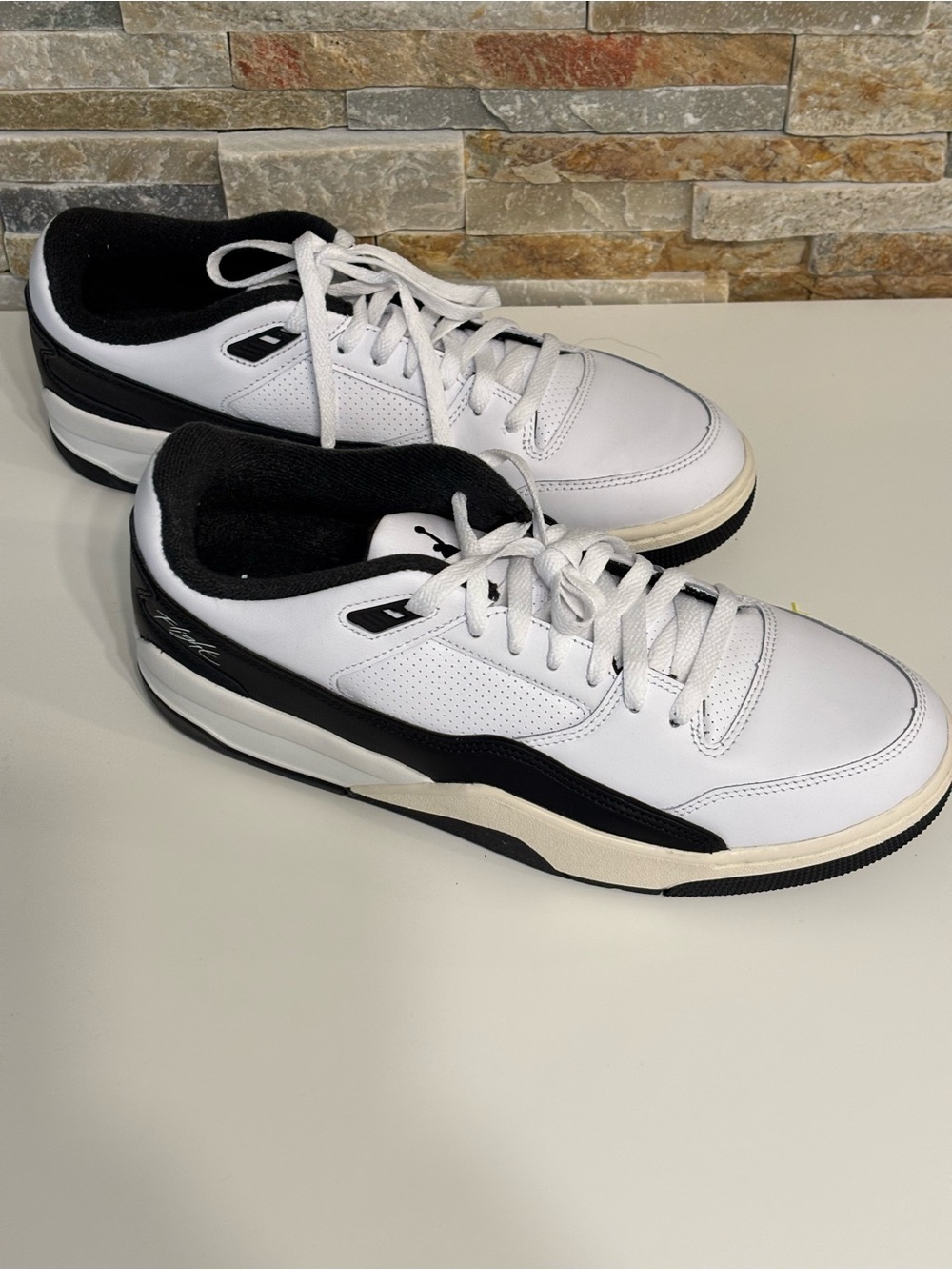 Nike Air Jordan Flight Court White Black Sail Men's 12 HF3255-112 NIB - Picture 9 of 16